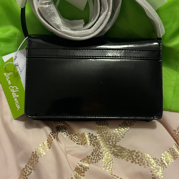 Sam Edelman Shiny Black Crossbody Bag Full Inclusion. - Picture 3 of 3